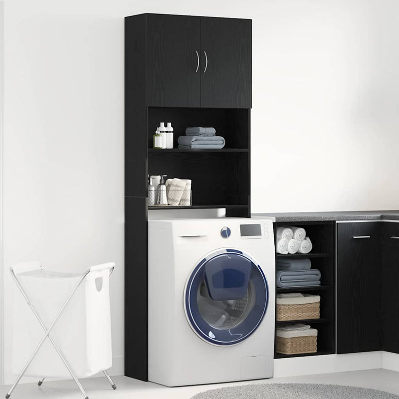 Wasmachinekast 64X24X190 Cm Bewerkt Hout