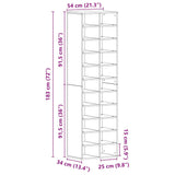 Schoenenkast 54X34X183 Cm Spaanplaat Kleurig