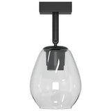 Plafondspot Zwart 13 X 13 X 26 Cm Glas En Metaal