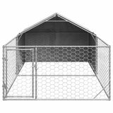 Hondenkennel Met Ren 5X2X1,5 M Gegalvaniseerd Staal
