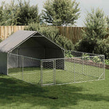 Hondenkennel Met Ren 5X2X1,5 M Gegalvaniseerd Staal
