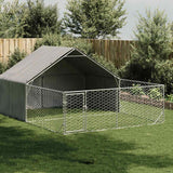 Hondenkennel Met Ren 5X2X1,5 M Gegalvaniseerd Staal