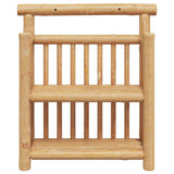 Wandplank Met Plank Met Opslag Bruin 40 X 13 X 44 Cm Bamboe