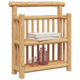 Wandplank Met Plank Met Opslag Bruin 40 X 13 X 44 Cm Bamboe