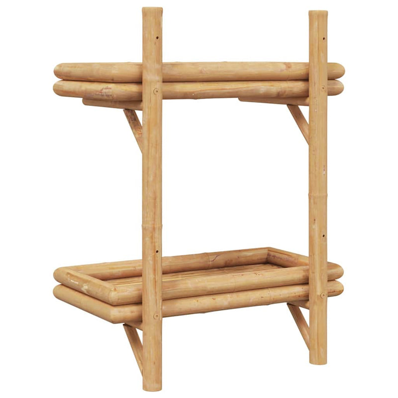 Wandplank Met Plank Wandgemonteerd Bruin 45 X 26 X 60 Cm Bamboe