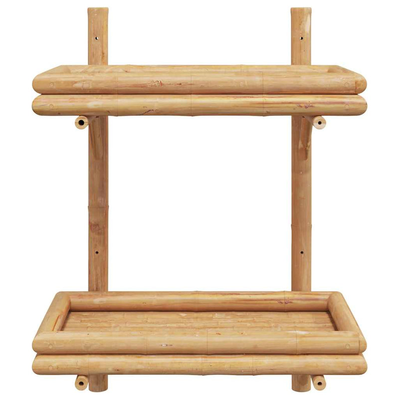 Wandplank Met Plank Wandgemonteerd Bruin 45 X 26 X 60 Cm Bamboe