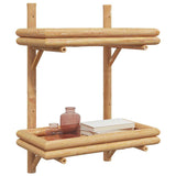 Wandplank Met Plank Wandgemonteerd Bruin 45 X 26 X 60 Cm Bamboe