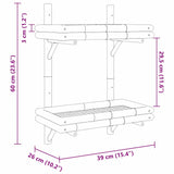 Wandplank Met Plank Wandgemonteerd Bruin 45 X 26 X 60 Cm Bamboe