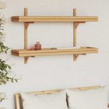 Wandplank Met Plank Wandgemonteerd Bruin 45 X 26 X 60 Cm Bamboe