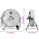 Trommelventilator Met Wiel 73 X 42 X 70 Cm Aluminium