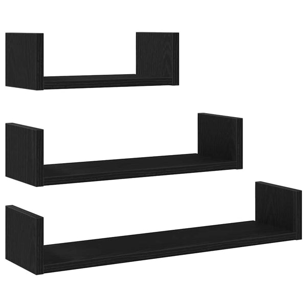 Wandschappen Bewerkt Hout Zwart Eiken