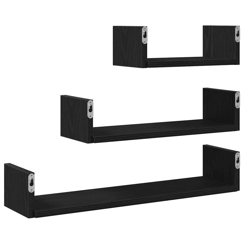 Wandschappen Bewerkt Hout Zwart Eiken