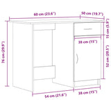 Bureau 100 X 50 X 76 Cm Bewerkt Hout