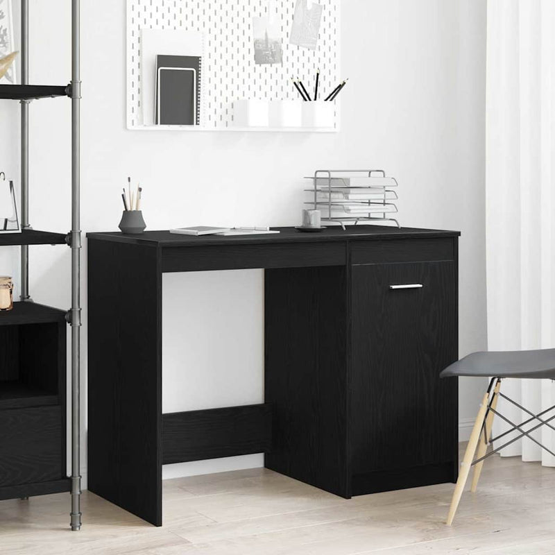 Bureau 100X50X76 Cm Bewerkt Hout Artisanaal Eikenkleur
