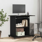 Computerbureau 80X50X75 Cm Bewerkt Hout Artisanaal Eikenkleur