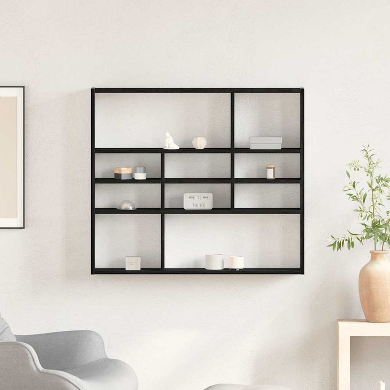 Wandschap 90X16X78 Cm Bewerkt Hout Kleur