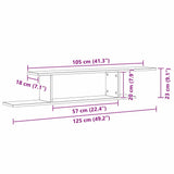 Wandgemonteerde Tv Plank Met Plank 125 X 18 X 23 Cm
