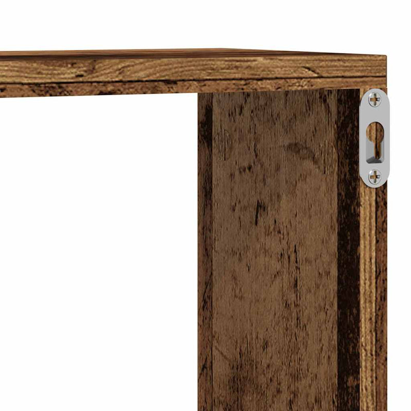 Wandschappen 2 St 80X15X26 Cm Bewerkt Hout Kleurig