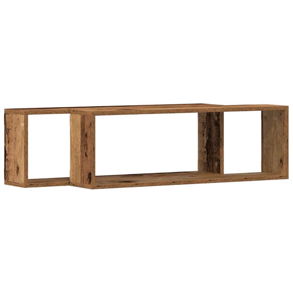 Wandschappen 2 St 80X15X26 Cm Bewerkt Hout Kleurig