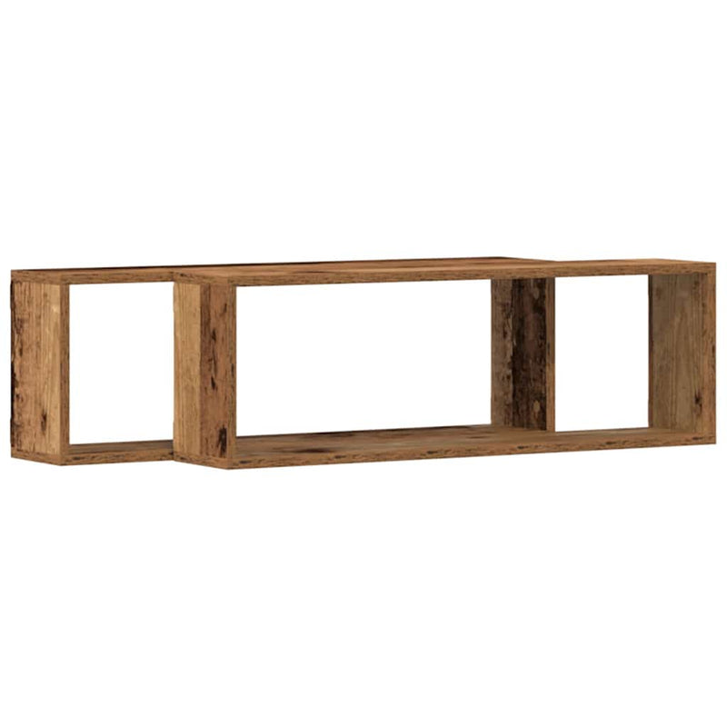 Wandschappen 2 St 80X15X26 Cm Bewerkt Hout Kleurig