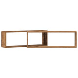 Wandschappen 2 St 80X15X26 Cm Bewerkt Hout Kleurig