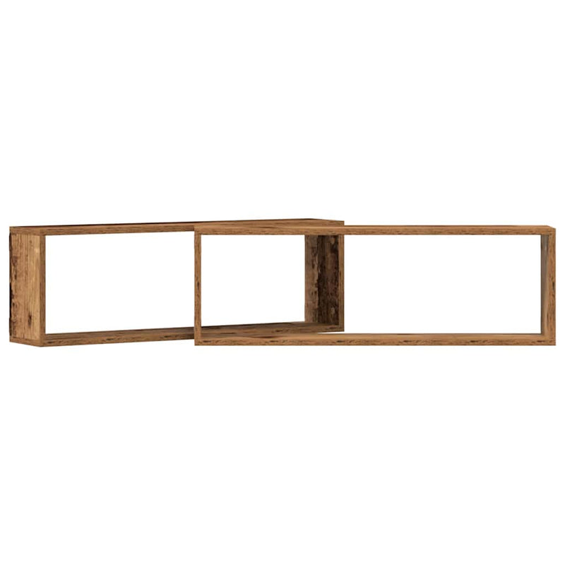 Wandschappen 2 St 80X15X26 Cm Bewerkt Hout Kleurig
