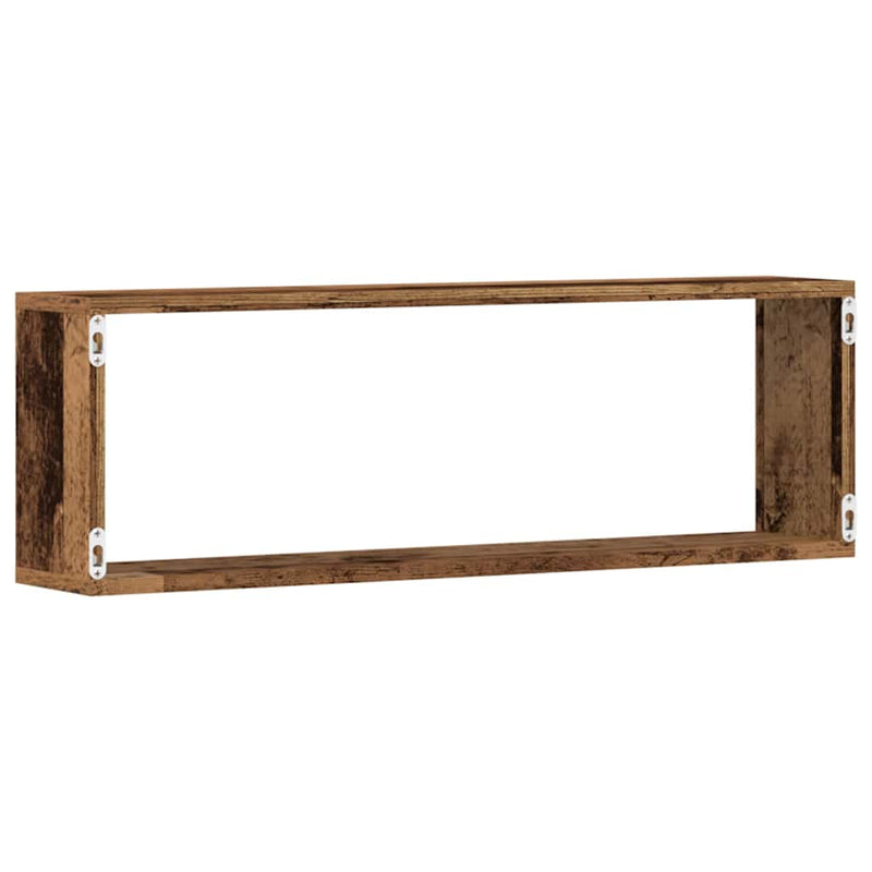 Wandschappen 2 St 80X15X26 Cm Bewerkt Hout Kleurig