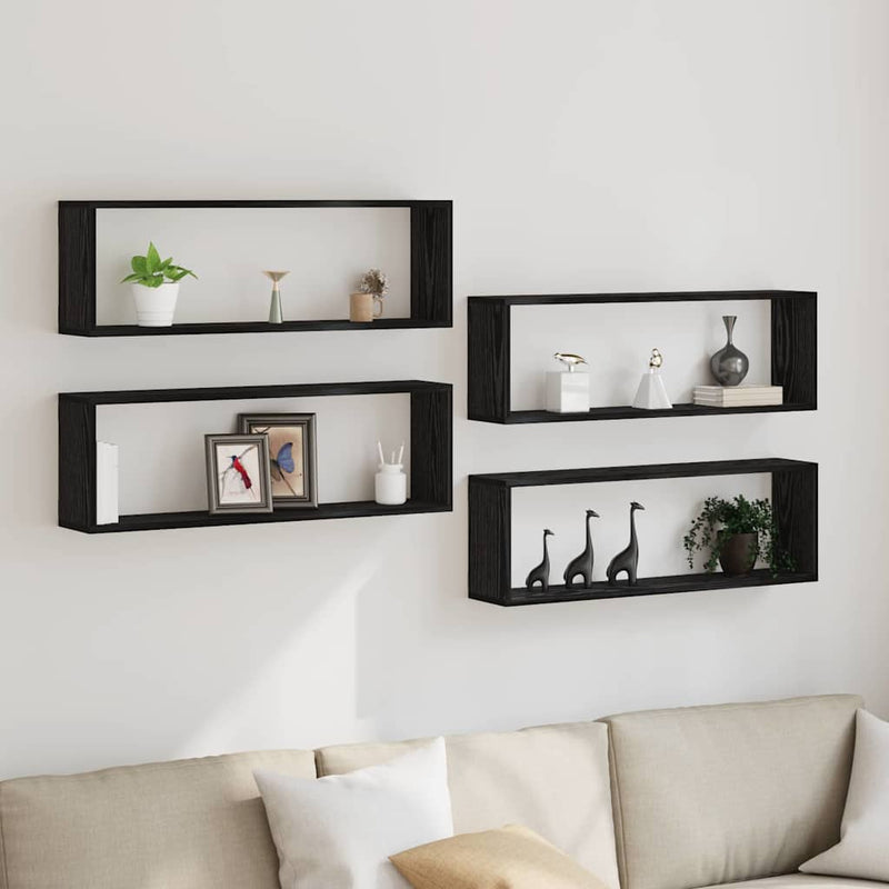 Wandschappen 2 St 80X15X26 Cm Bewerkt Hout Kleurig