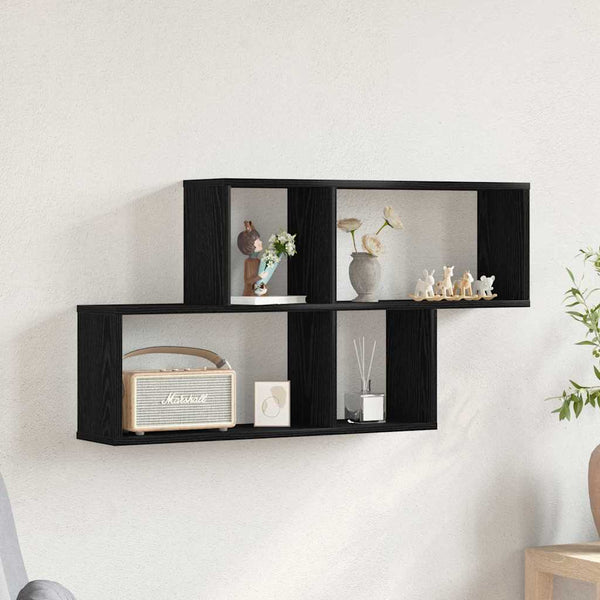 Wandplank Met Plank 76 X 15 X 53 Cm Bewerkt Hout