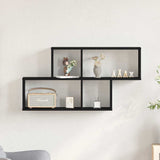 Wandplank Met Plank 76 X 15 X 53 Cm Bewerkt Hout