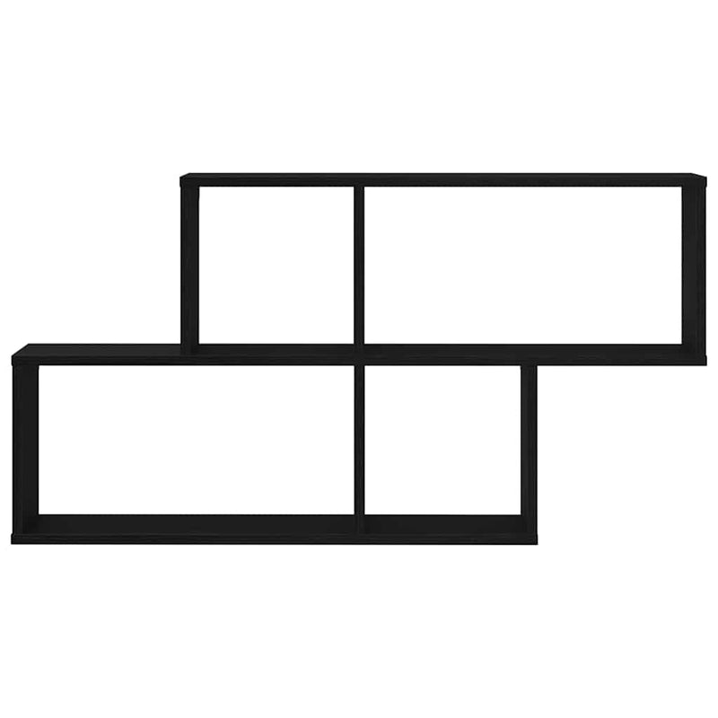 Wandplank Met Plank 76 X 15 X 53 Cm Bewerkt Hout