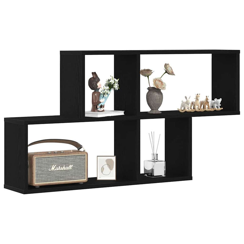 Wandplank Met Plank 76 X 15 X 53 Cm Bewerkt Hout