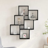 Wandplank Met Plank 78 X 15 X 92 Cm Bewerkt Hout