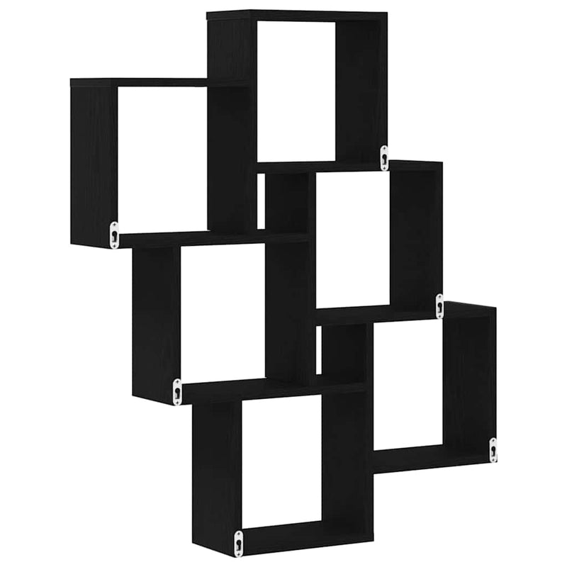 Wandplank Met Plank 78 X 15 X 92 Cm Bewerkt Hout