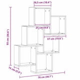 Wandplank Met Plank 78 X 15 X 92 Cm Bewerkt Hout