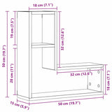 Wandplanken 2 Pcs 50 X 15 X 85 Cm Bewerkt Hout