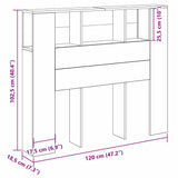 Hoofdeinde Kas 120 X 19 X 104,5 Cm Bewerkt Hout