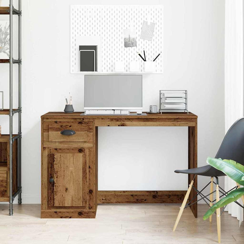 Bureau Met Lade 50 X 115 X 75 Cm Bewerkt Hout