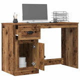 Bureau Met Lade 50 X 115 X 75 Cm Bewerkt Hout