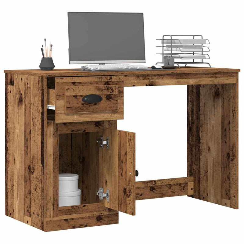 Bureau Met Lade 50 X 115 X 75 Cm Bewerkt Hout