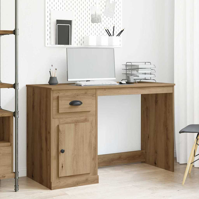 Bureau Met Lade 50 X 115 X 75 Cm Bewerkt Hout