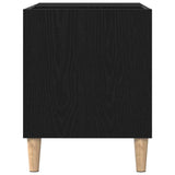 Platenkast Met Plank Bewerkt Hout