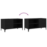 Platenkast Met Plank Bewerkt Hout