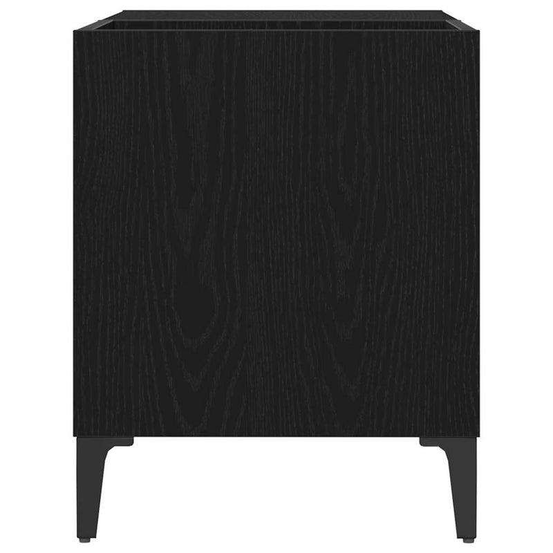 Platenkast Met Plank Bewerkt Hout
