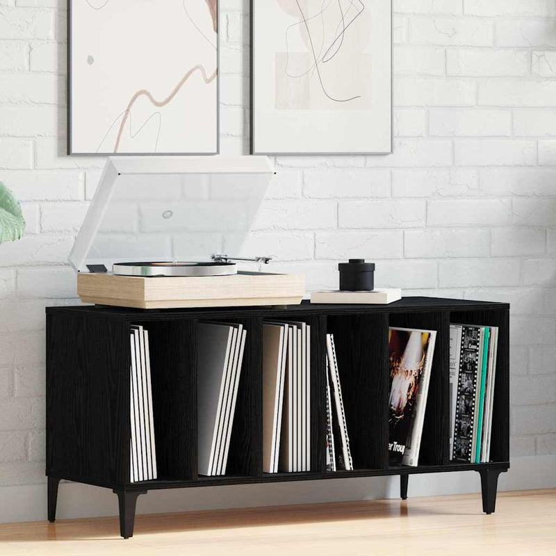 Platenkast Met Plank 100 X 38 X 48 Cm Bewerkt Hout