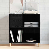 Platenkast Met Plank 84,5 X 38 X 89 Cm Bewerkt Hout