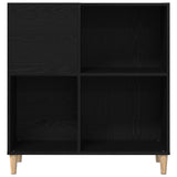 Platenkast Met Plank 84,5 X 38 X 89 Cm Bewerkt Hout