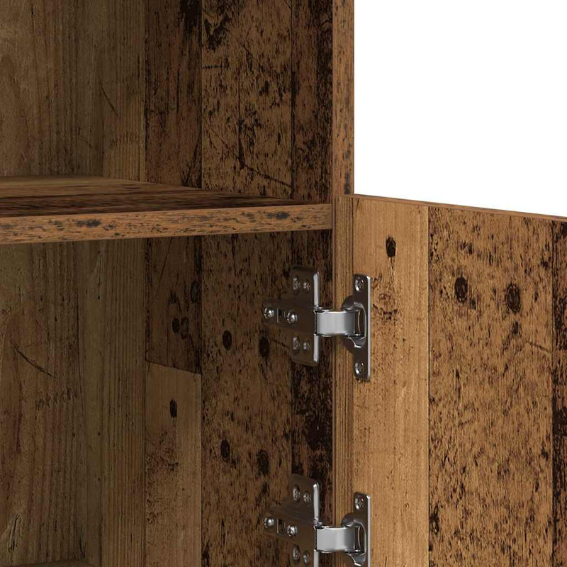 Dressoir Bruin 81 X 37 X 67 Cm Bewerkt Hout