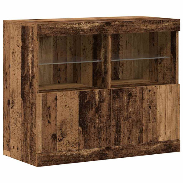 Dressoir Bruin 81 X 37 X 67 Cm Bewerkt Hout