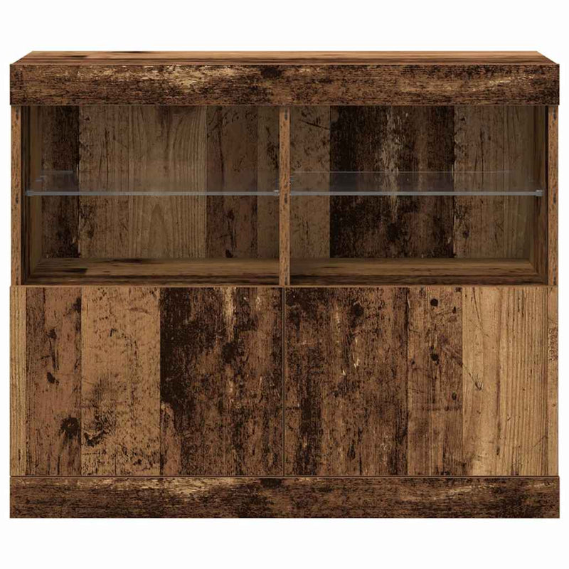 Dressoir Bruin 81 X 37 X 67 Cm Bewerkt Hout